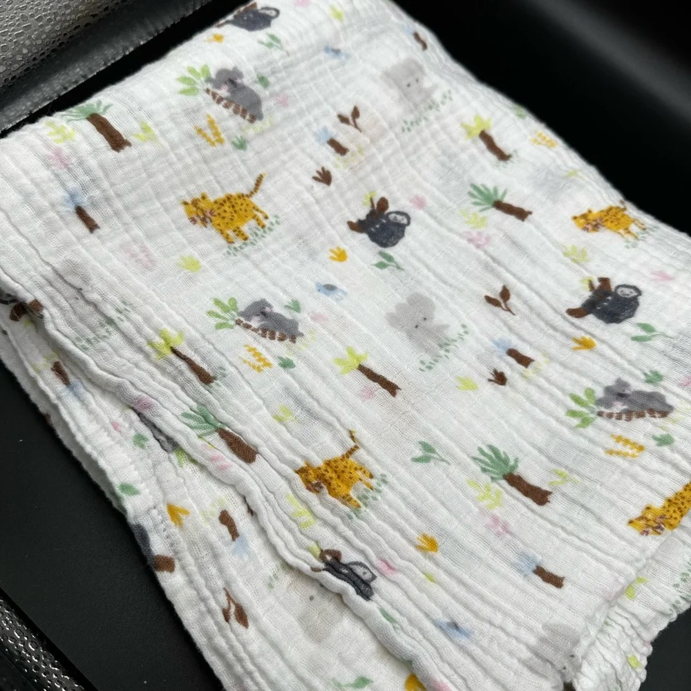 Cloud Island Muslin Lovey Baby Security Blanket Swaddle‎ Jungle Animals Cotton